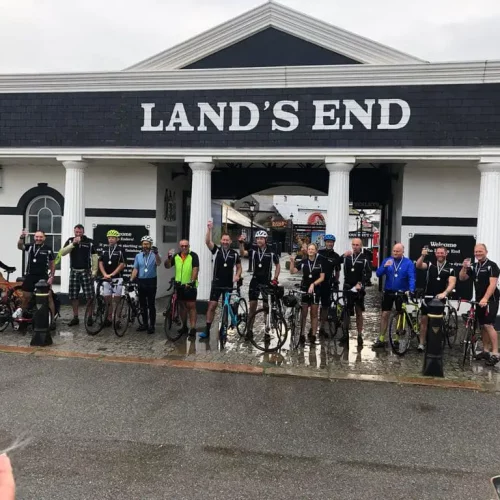 Pedal4Patients finish line at Land's End