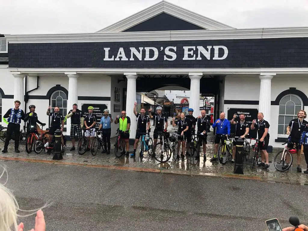 Photo depicting the P4P finish line at Lands End