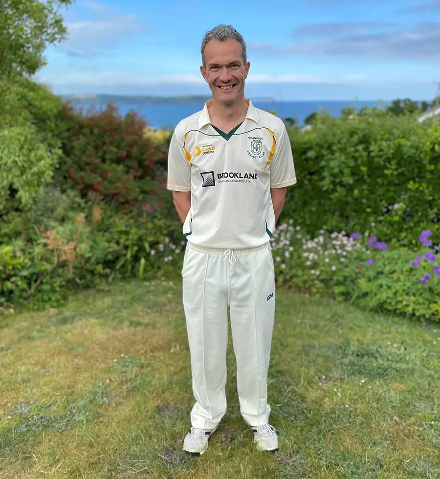 Photo depicting RCH 'T20' Ian - Cricketer Ian Dean in his cricket whites